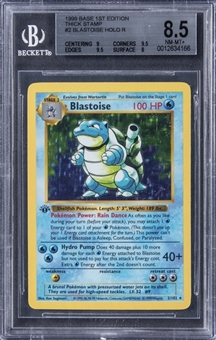 1999 Base First Edition Thick Stamp #2 Blastoise Holo R - BGS NM-MT+ 8.5